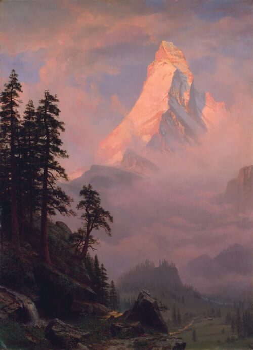 Sunrise On the Matterhorn after 1875 1 Just Wall Decor Sunrise On the Matterhorn after 1875