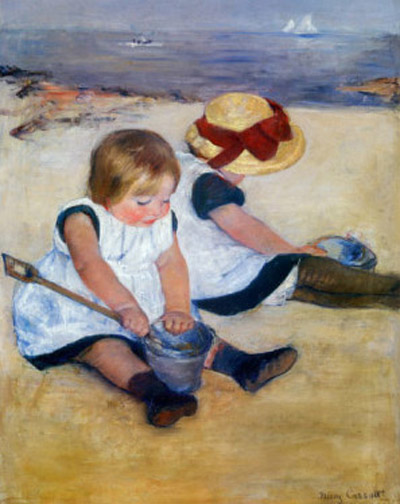 Children Playing on the Beach 