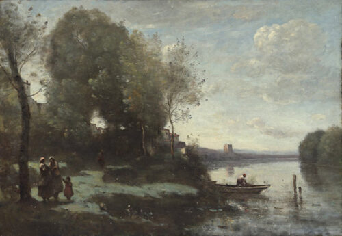River with a Distant Tower 1865
