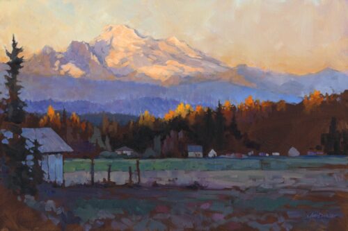 Late October Light   Mt Baker
