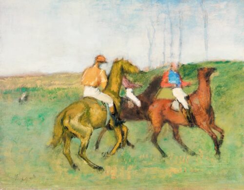 Jockeys and Race Horses c  Just Wall Decor Jockeys and Race Horses c 1890 95