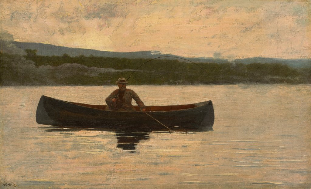 Playing a Fish, 1875