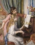 Two Young Girls at the Piano 1 Just Wall Decor Two Young Girls at the Piano