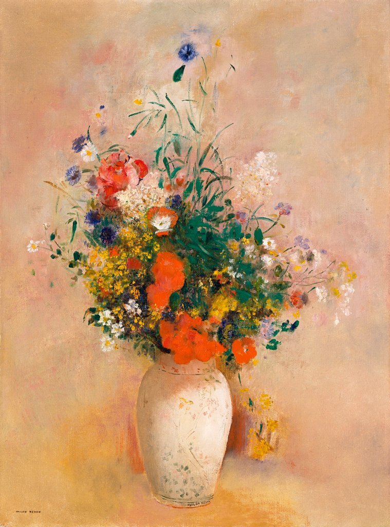 Vase of Flowers (Pink Background), c. 1906