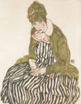 Edith with Striped Dress, Sitting, 1915