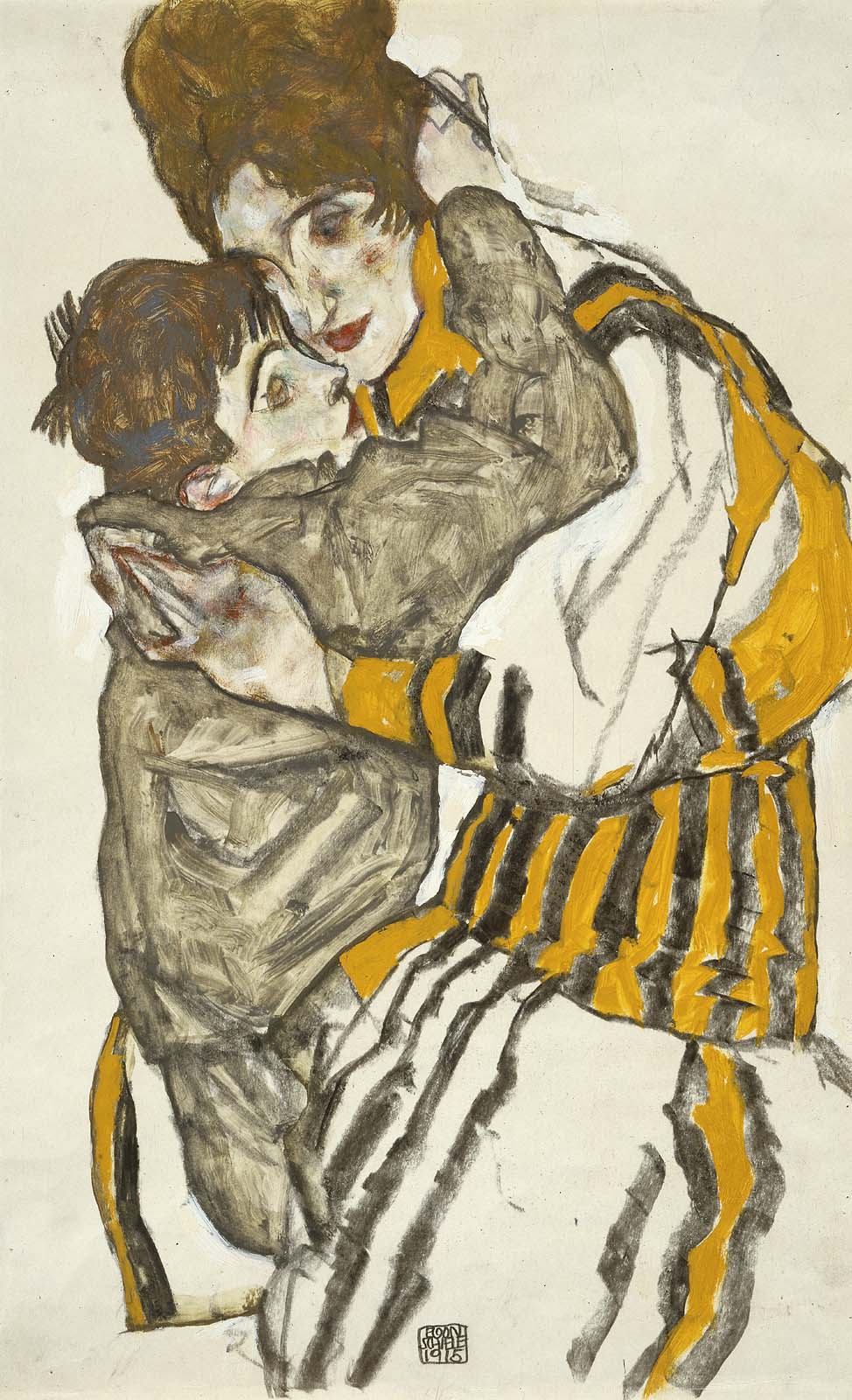 Schiele's Wife With Her Little Nephew, 1915