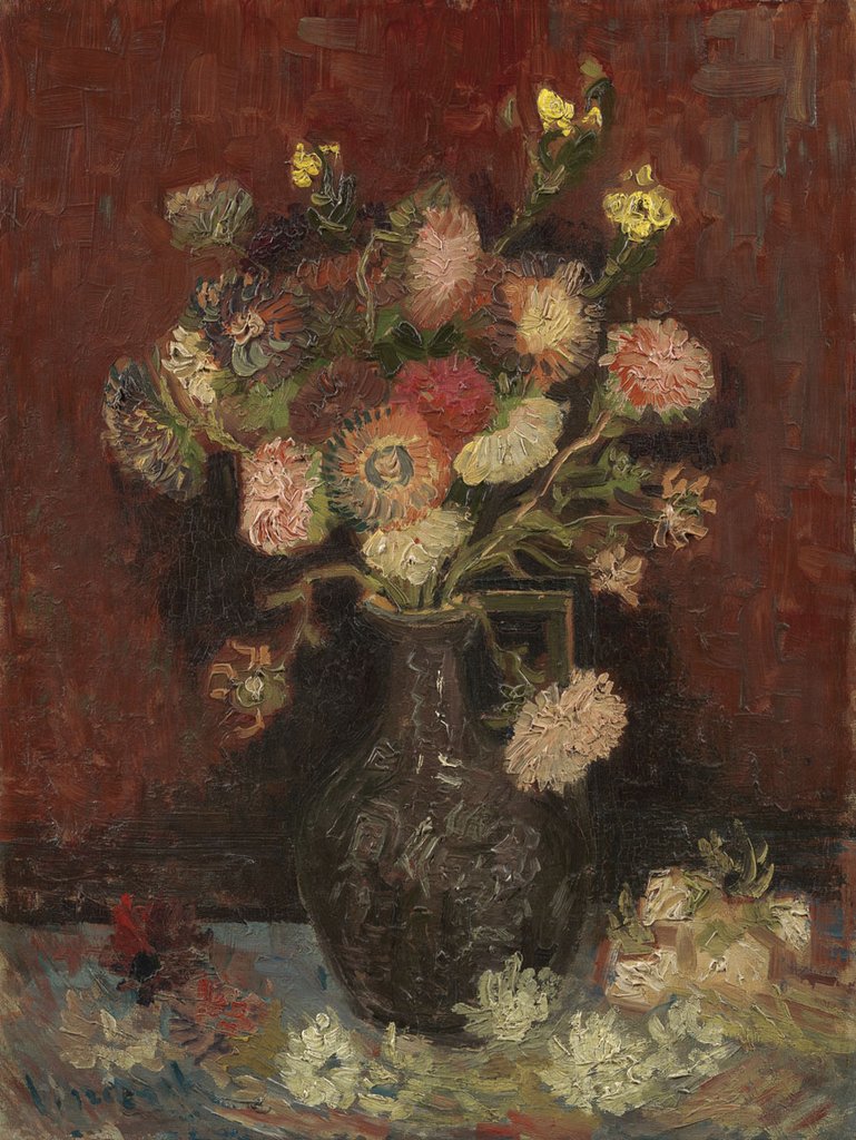 Vase with Chinese Asters and Gladioli, 1886