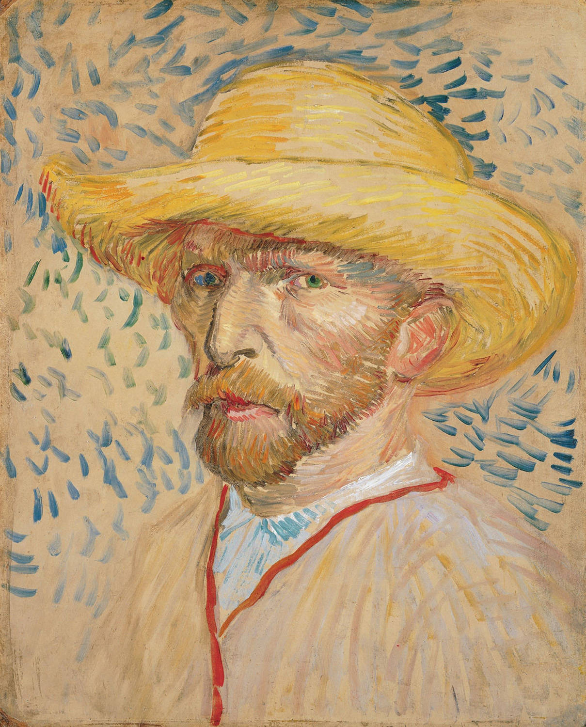 Self Portrait with Straw Hat, 1887