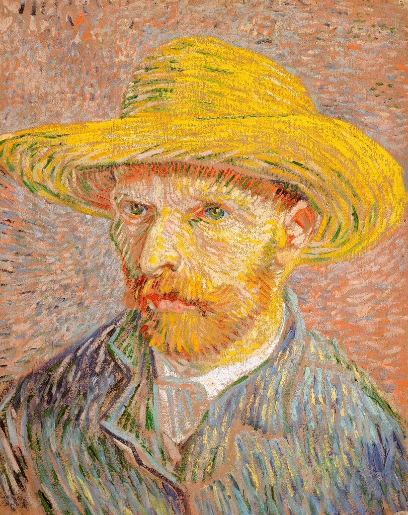 Self-Portrait with a Straw Hat, 1887