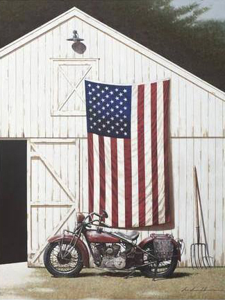 Barn and Motorcycle