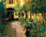 Courtyard  Alsace 1  Just Wall Decor Courtyard   Alsace