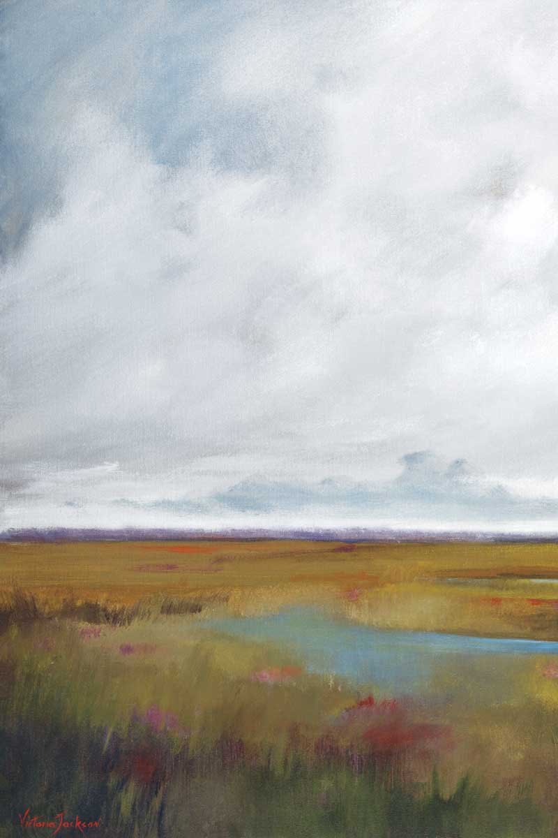 Sunset Over the Marsh I (left panel)