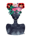 Flower Crown Silhouette II 1 Just Wall Decor Flower Crown Silhouette II