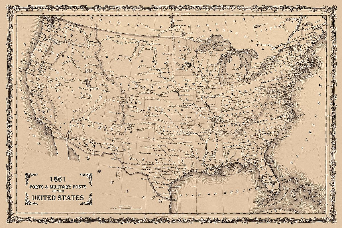 American Posts and Forts, 1861