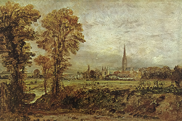 Distant View of Salisbury Cathedral 1821 1 Just Wall Decor Distant View of Salisbury Cathedral 1821