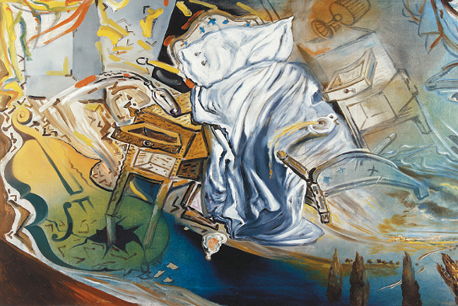 Lit et Deux Tables de Nuit Attaquant Ferocement et Violoncelle 1983