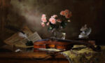 Still Life with Violin and Roses 1 Just Wall Decor Still Life with Violin and Roses